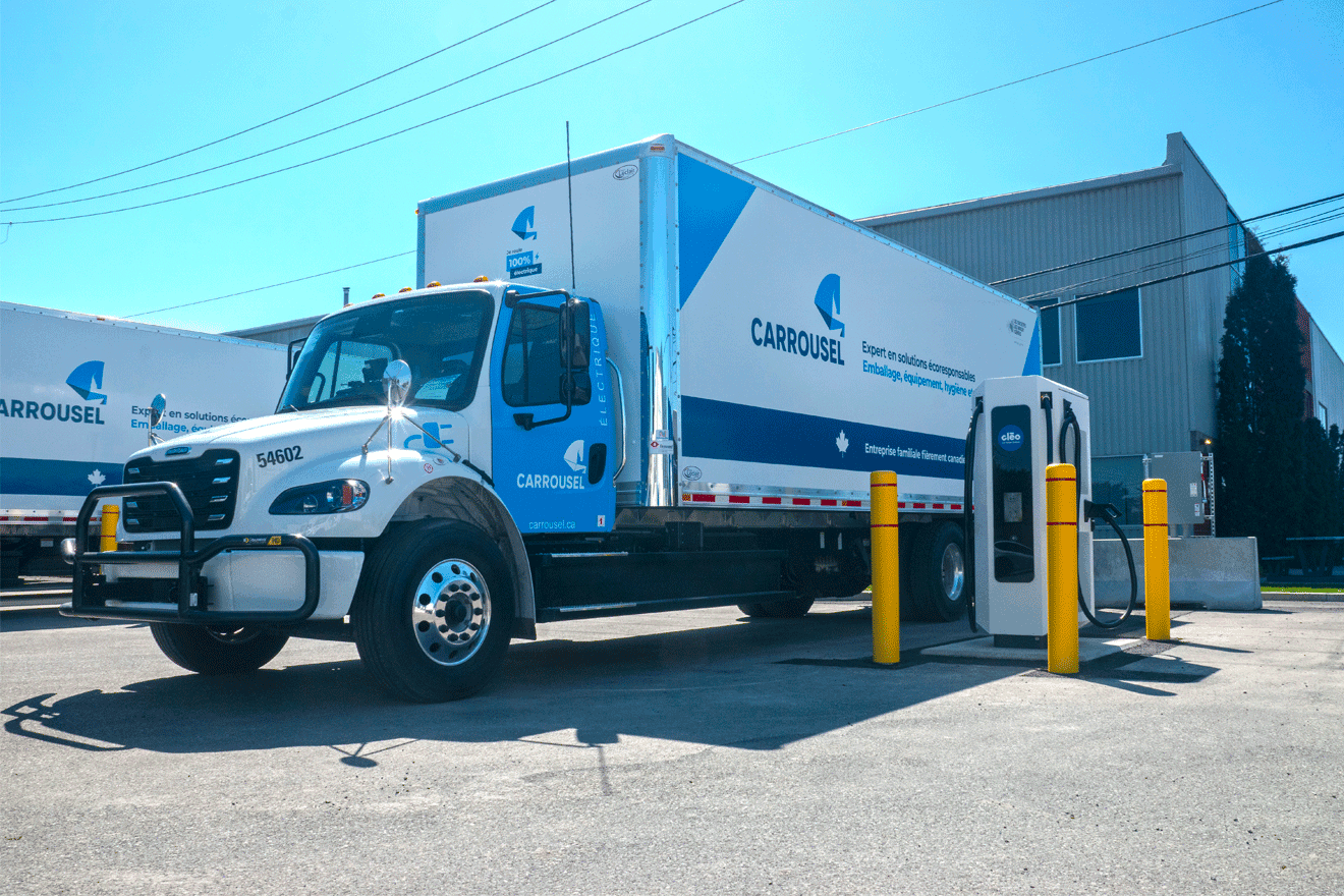 Camion EV emballage carrousel
